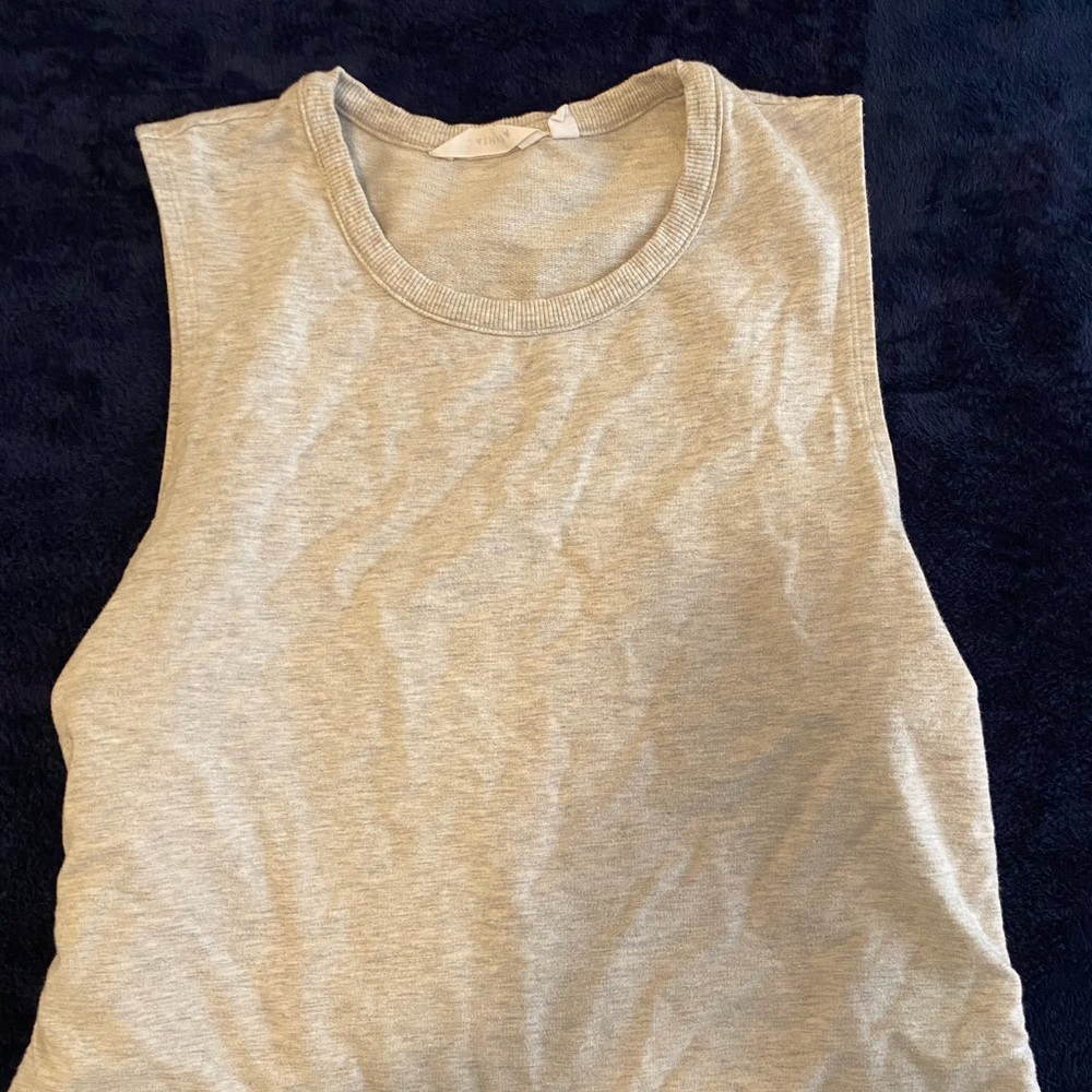 Athleta gray tank top with mesh cut out